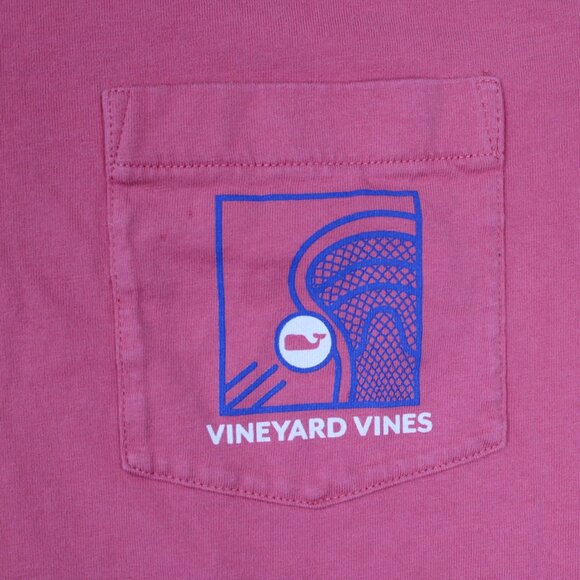 Vineyard Vines Shirt Adult Medium Pink Lacrosse Box Graphic Long Sleeve Pullover - Picture 6 of 13